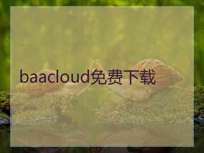 baacloud免费下载