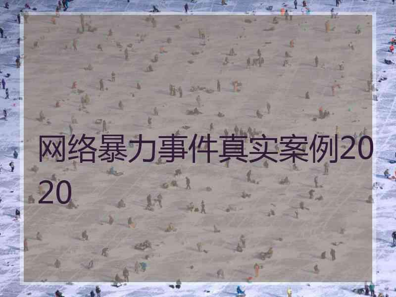 网络暴力事件真实案例2020