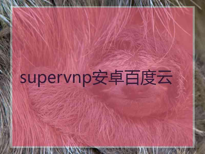 supervnp安卓百度云