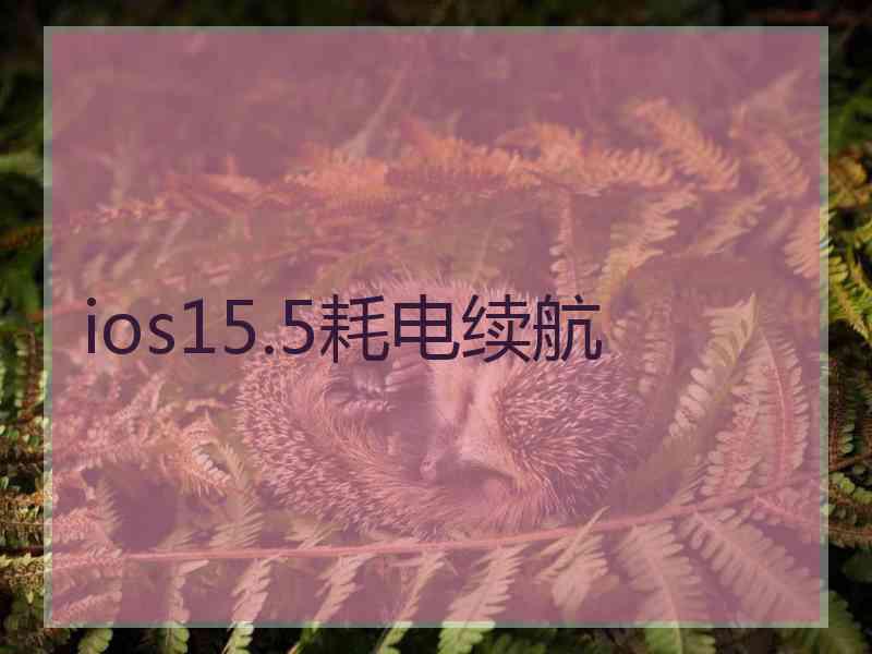 ios15.5耗电续航