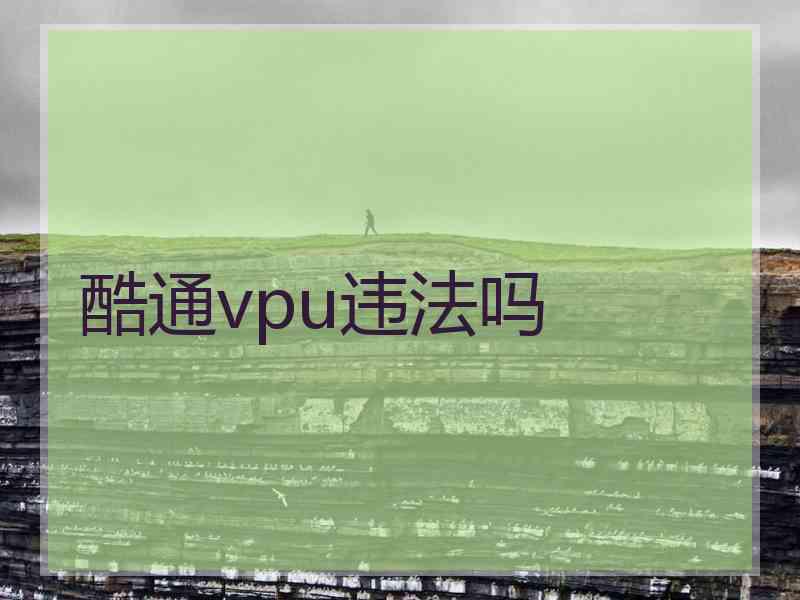 酷通vpu违法吗