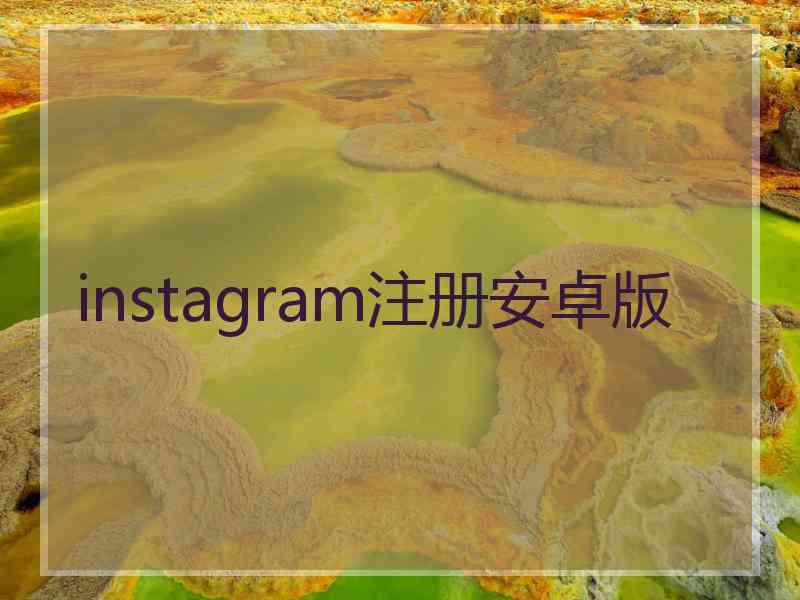 instagram注册安卓版